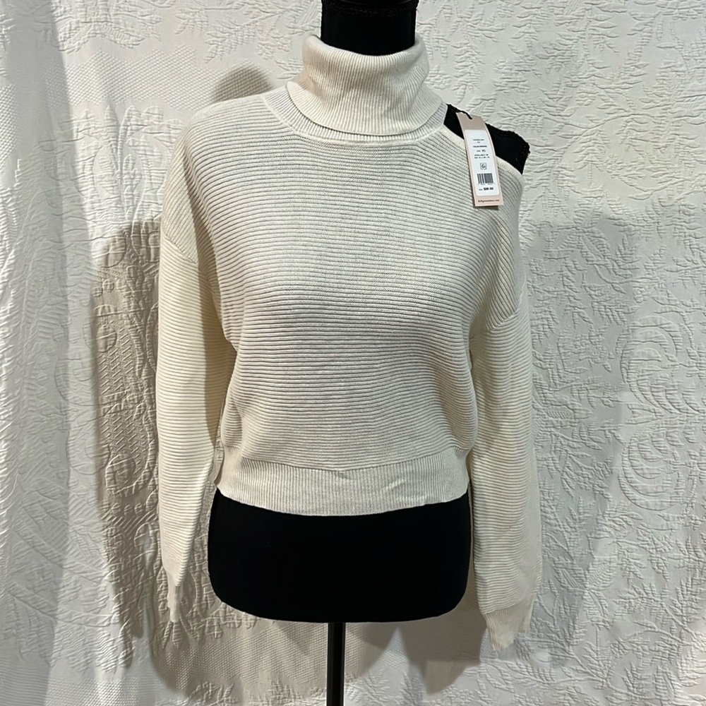 BCBGeneration one‎ shoulder sweater, size XS, NWT